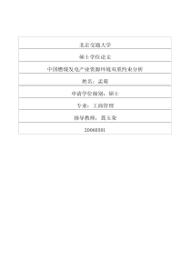 中国燃煤发电产业资源环境双重约束分析
