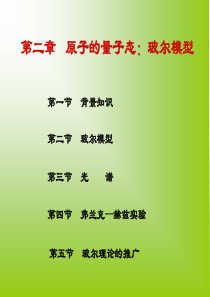 第二章   原子的量子态  玻尔模型