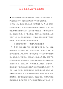 2019公务员年终工作总结范文
