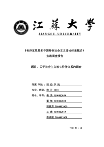 关于社会主义核心价值体系的调查报告9