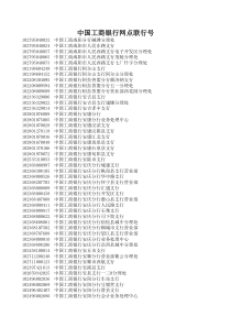 工行网点代码-20140324093948