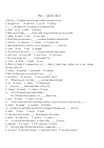 Pets-二级词汇练习和答案