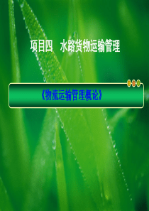 项目四--水路货物运输实务