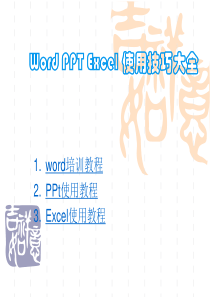 Word PPT Excel 使用技巧大全
