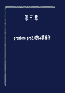 premiere_字幕效果制作