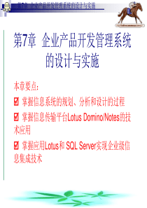 第7章  企业产品开发管理系统的