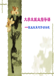 模块六就业政策与劳动法规解析