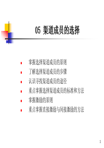 第5章 渠道成员选择与激励