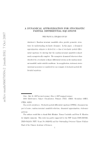A dynamical approximation for stochastic partial d