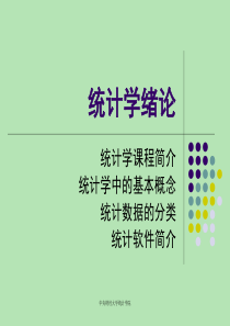 统计学 第1章  绪论