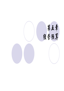 第5章 经营预算