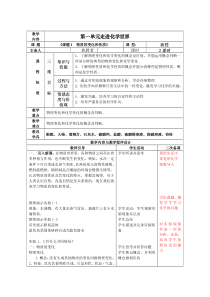 1.1物质的变化和性质教案