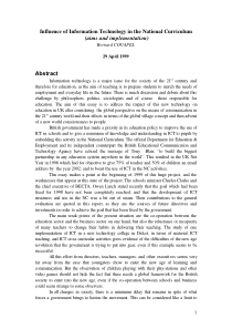 Influence of Information Technology in the Nationa