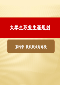第四章认识职业与环境