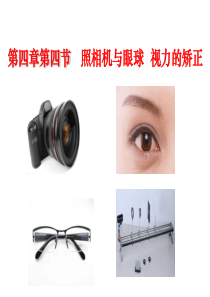 第四章第四节  照相机与眼球  视力的矫正
