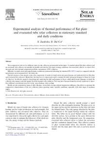 Experimental analysis of thermal performance of fl