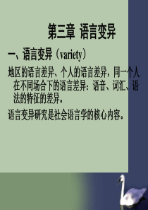 第二章 语言变异与变化.