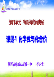 课题4化学式与化合价李永宏