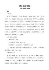 曹氏烫烧伤药可行性探究报告