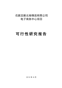 新地电子商务中心项目可研(定稿)