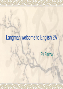 朗文英语 2A 复习PPT