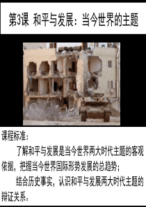 6.3：和平与发展：当今世界的主题