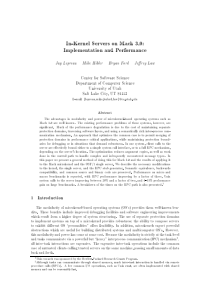 In-kernel servers on Mach 3.0 Implementation and p