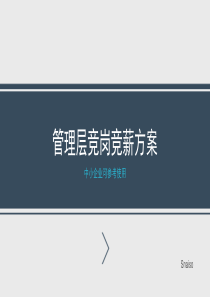 中小企业管理层竞岗竞薪方案