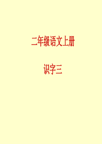 人教版小学二年级上册《识字三》课件精讲
