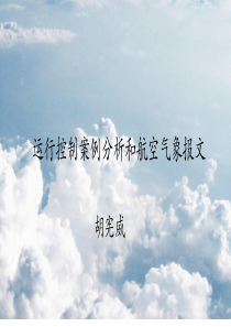 运行控制案例分析和航空气象报文