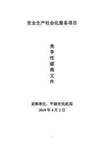安全生产社会化服务项目