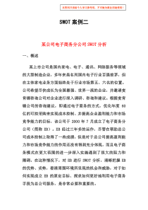 某公司电子商务分公司SWOT分析(doc 10)