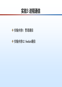 实验3 进程通信