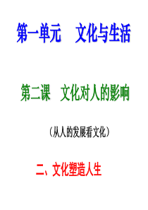 2.2《文化塑造人生》课件(2018最新)
