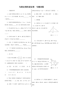 勾股定理的逆定理专题训练(含答案)