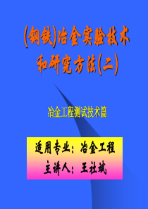 钢铁冶金实验技术和研究方法2