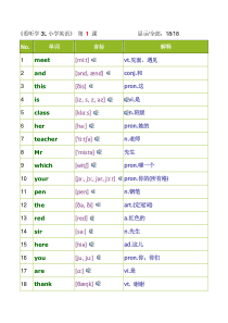看听学3L小学英语第一册(1-60课)
