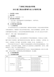 55工商企业管理专业人才培养方案