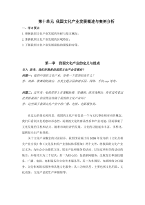 第十单元 我国文化产业发展概述与案例分析