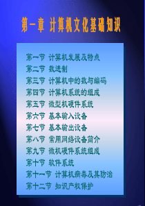 第一章  计算机文化基础知识