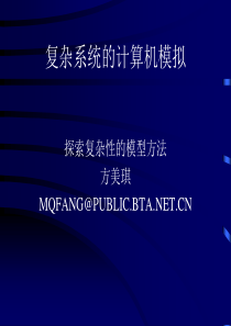 45复杂系统计算机仿真