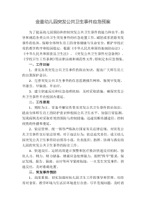 幼儿园突发公共卫生事件应急预案