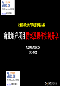 2012年成全机构商业地产项目提案及操作实例分享(ppt 93页)
