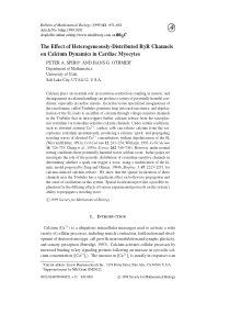 on The Effect of Heterogeneously-Distributed RyR C