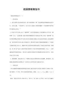 校园营销策划书