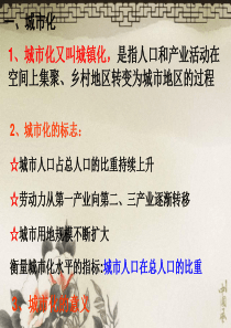 城市化的过程和特点