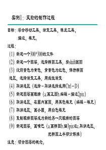 photoshop例子制作过程及作业