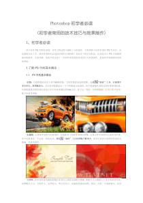 Photoshop初学者必读(初学者常用的技术技巧与效果制作)