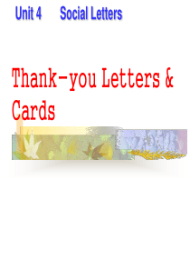 thank-you letters(英文感谢信)