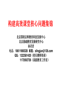 构建高效课堂核心问题集锦